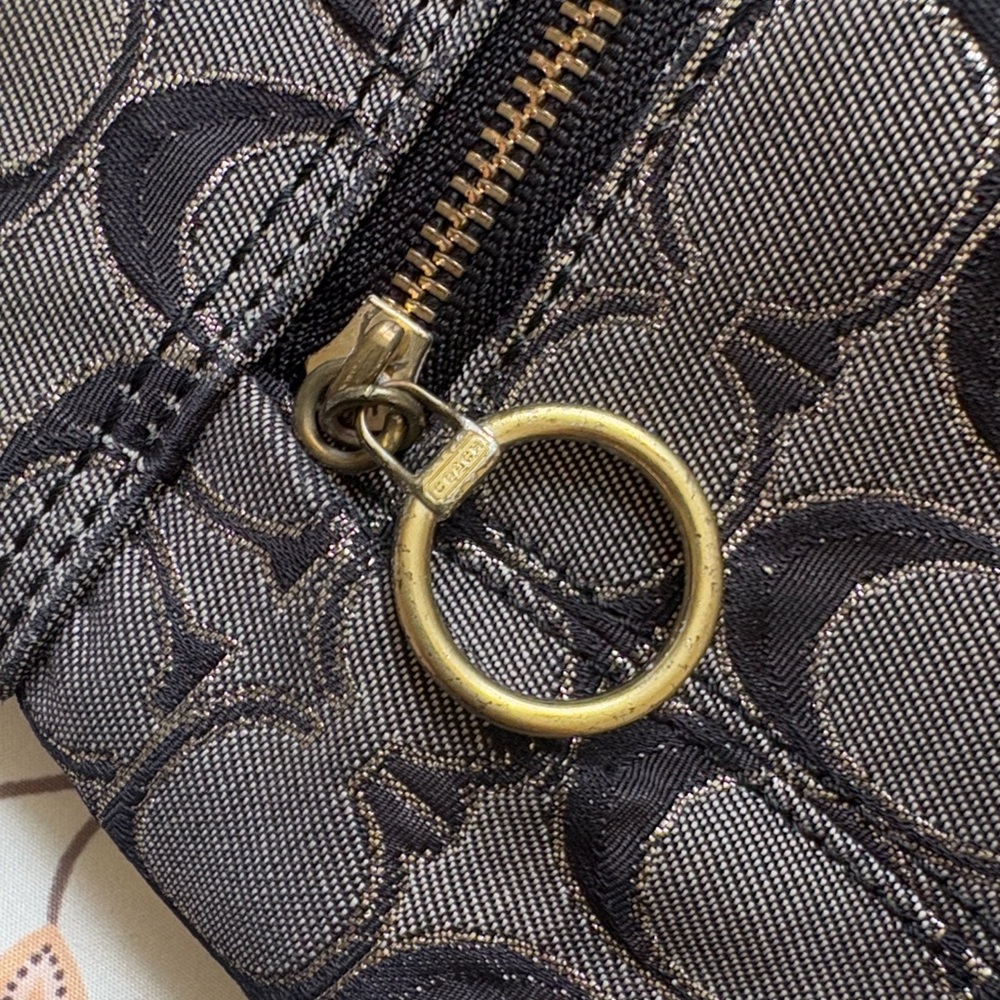 Coach Poppy Black and Gold Crossbody - Picture 3 of 10